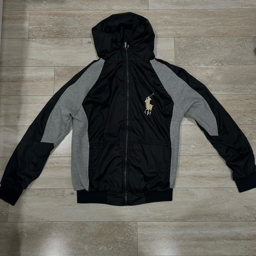 Black and Gray Hooded Jacket